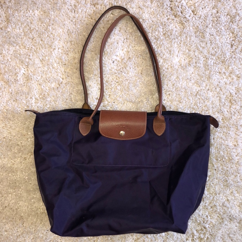 Purple Longchamp Tote